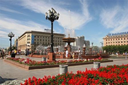 Город Хабаровск - площадь Ленина.